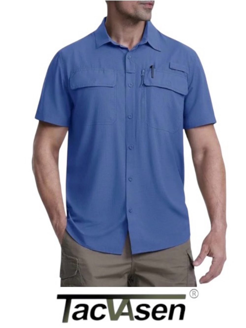 XXL Men’s Tacvasen Button Down Shirt with UV Protection, New With Tags
